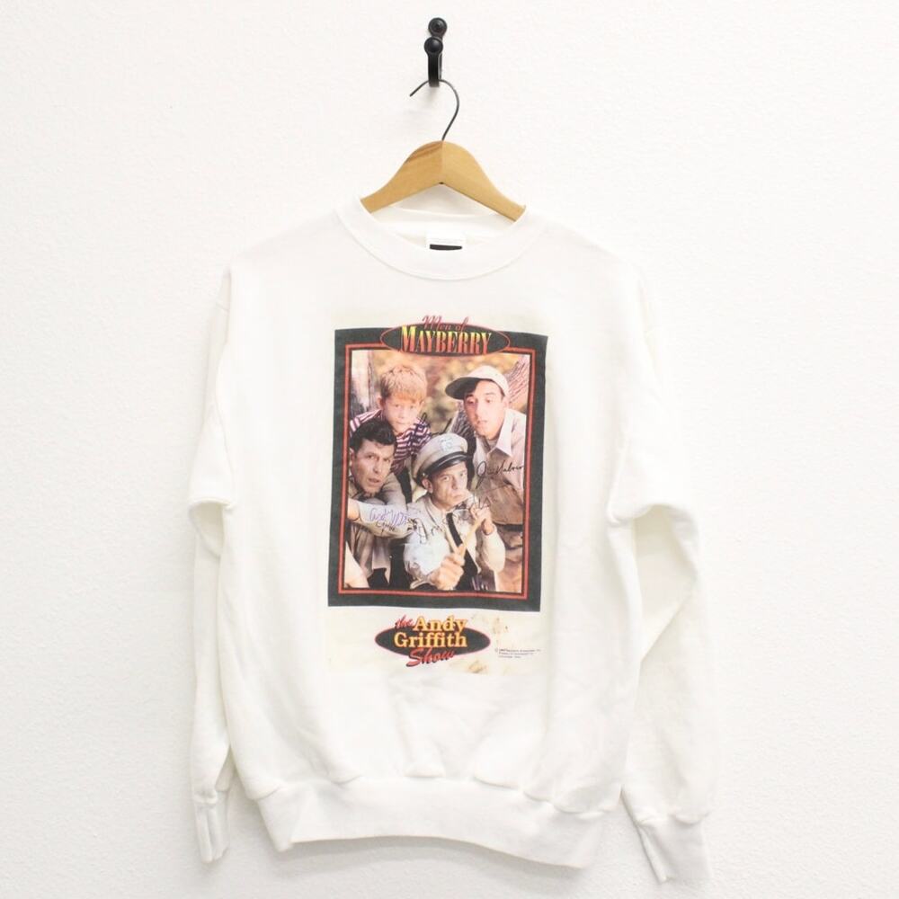 Vintage Autographed Andy Griffith Show Cast Sweatshirt Medium